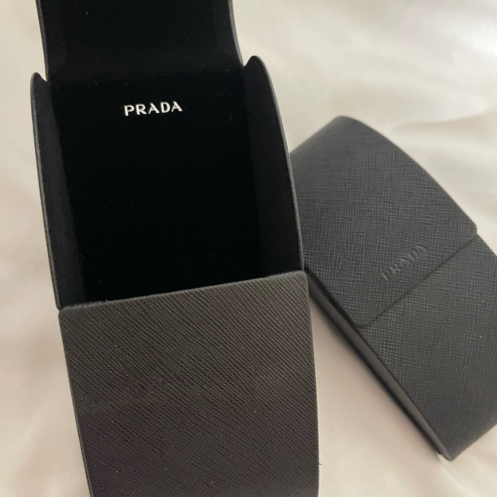 Prada LARGE Black Textured Glasses Case